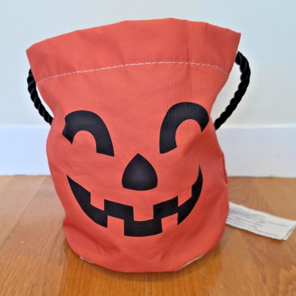 Sea Bags Maine Jack O Lantern Pumpkin Sailcloth Bucket Bag Halloween Collectible